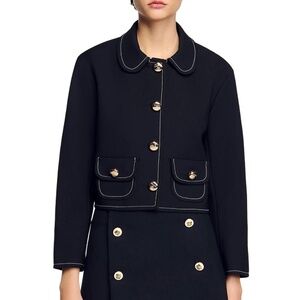 Elodie Peter Pan Collar Cropped Jacket